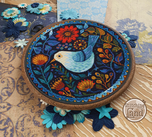 Bird In Bloom Cross Stitch Pattern