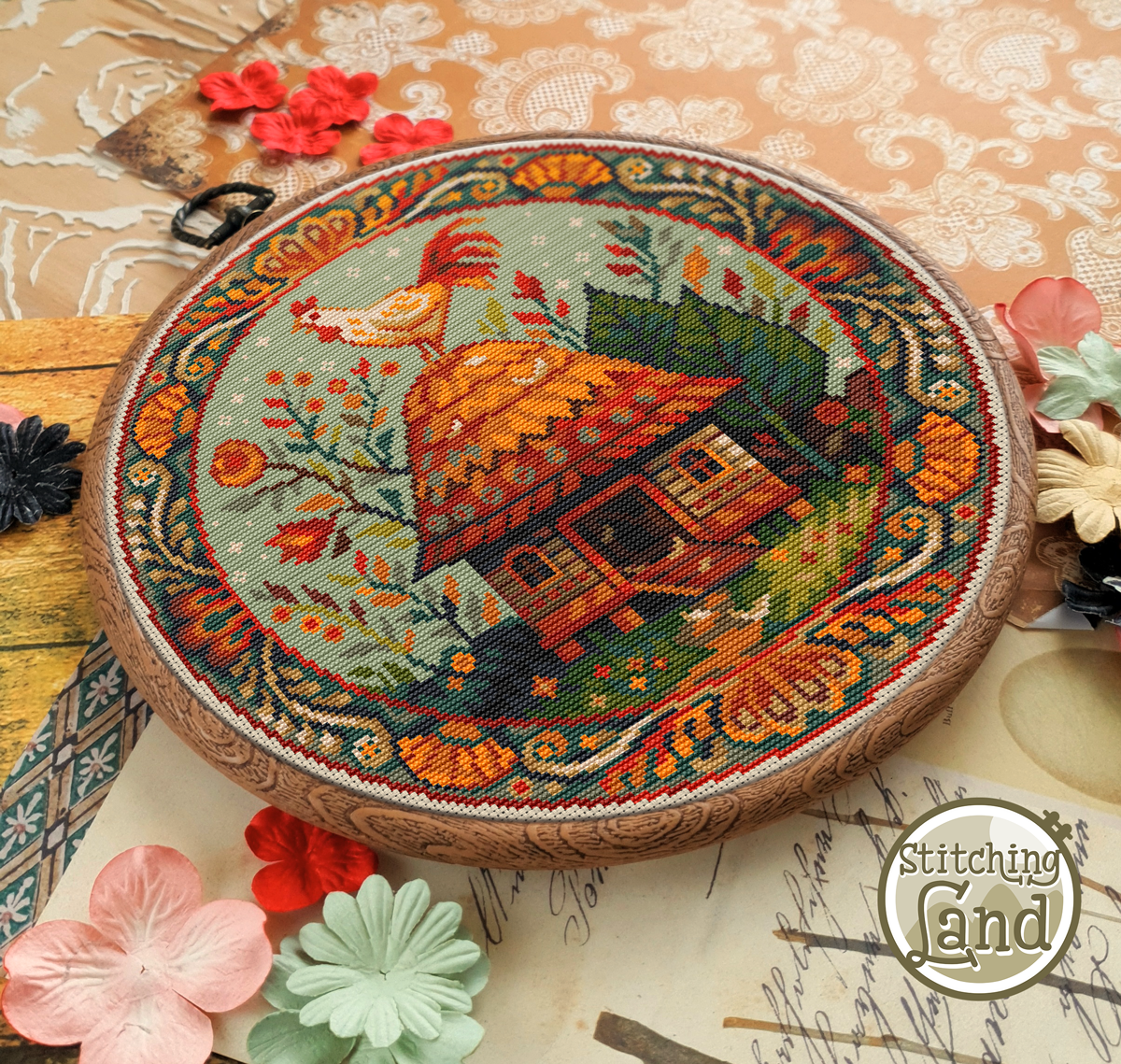 Chicken House Cross Stitch Pattern