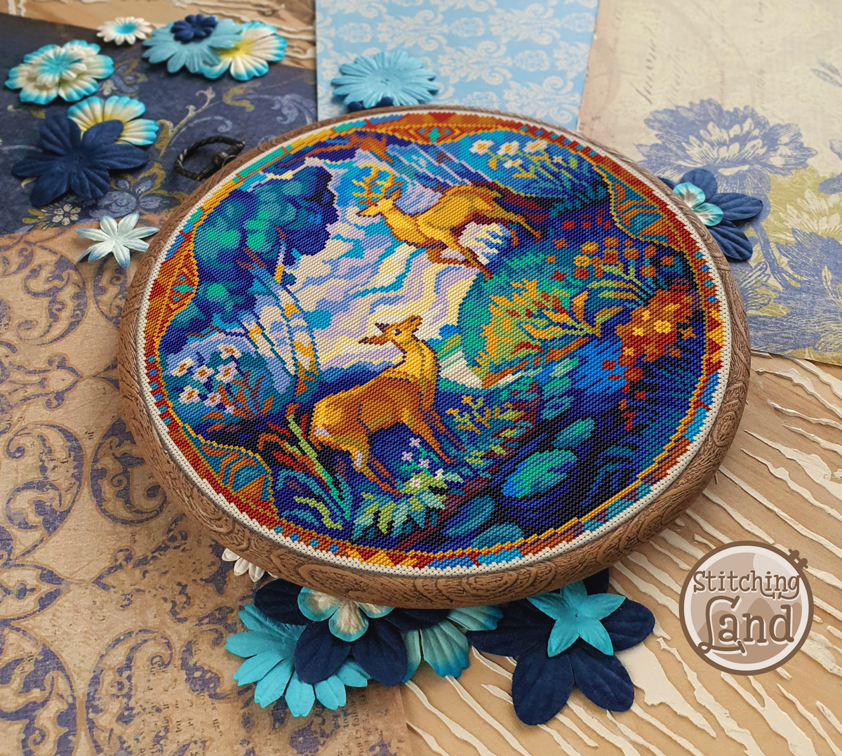 Deer Pair Cross Stitch Pattern
