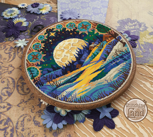 Frozen Moon Cross Stitch Pattern