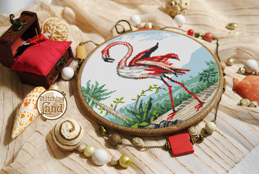 Greater Flamingo Cross Stitch Pattern