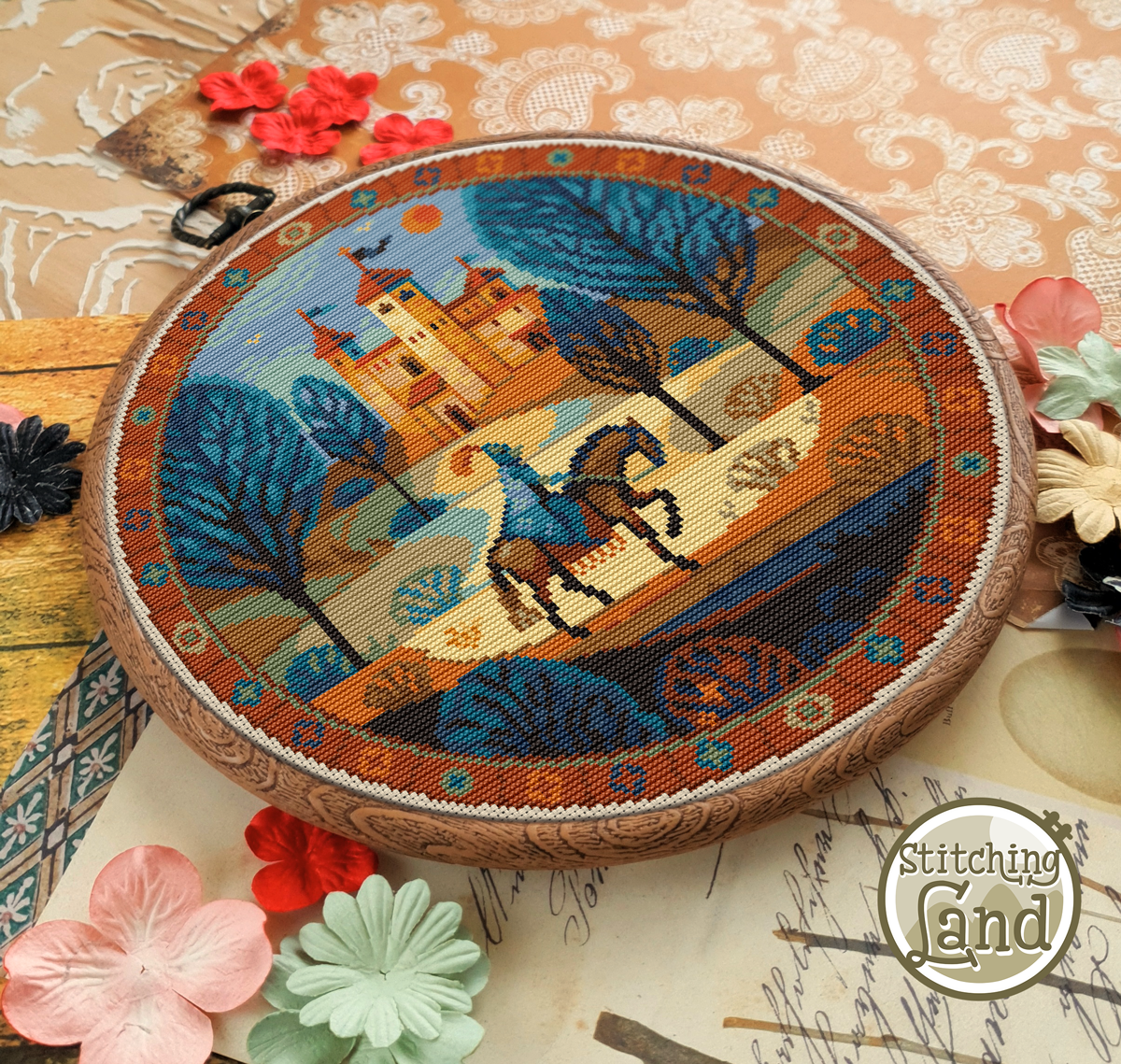 Knight Castle Cross Stitch Pattern
