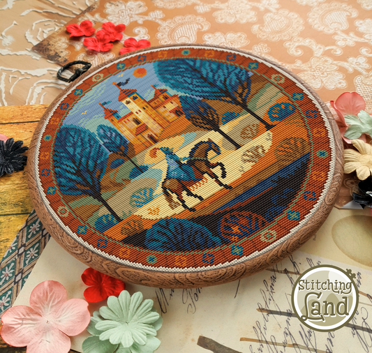 Knight Castle Cross Stitch Pattern
