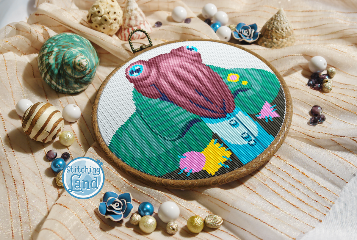 Mr. Cuttlefish Cross Stitch Pattern