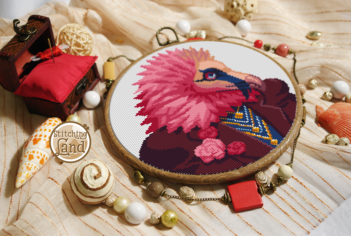 Mrs. Vulture Cross Stitch Pattern
