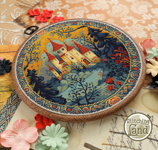 Woodland Castle Cross Stitch Pattern