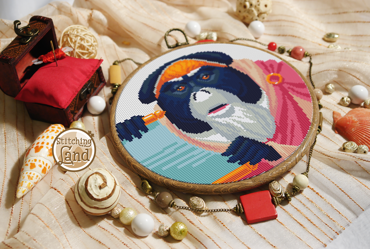 Brazza's Monkey San Cross Stitch Pattern