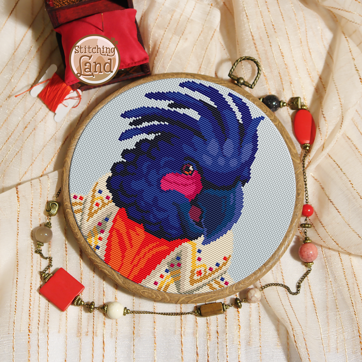 Mr. Palm Cockatoo Cross Stitch Pattern