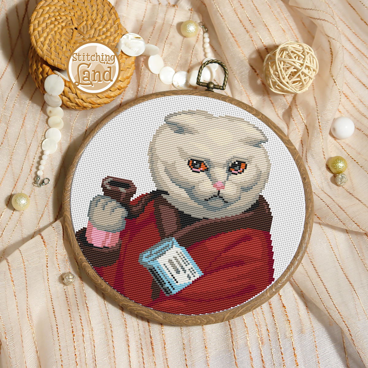 Mr. Scottish Fold Cross Stitch Pattern