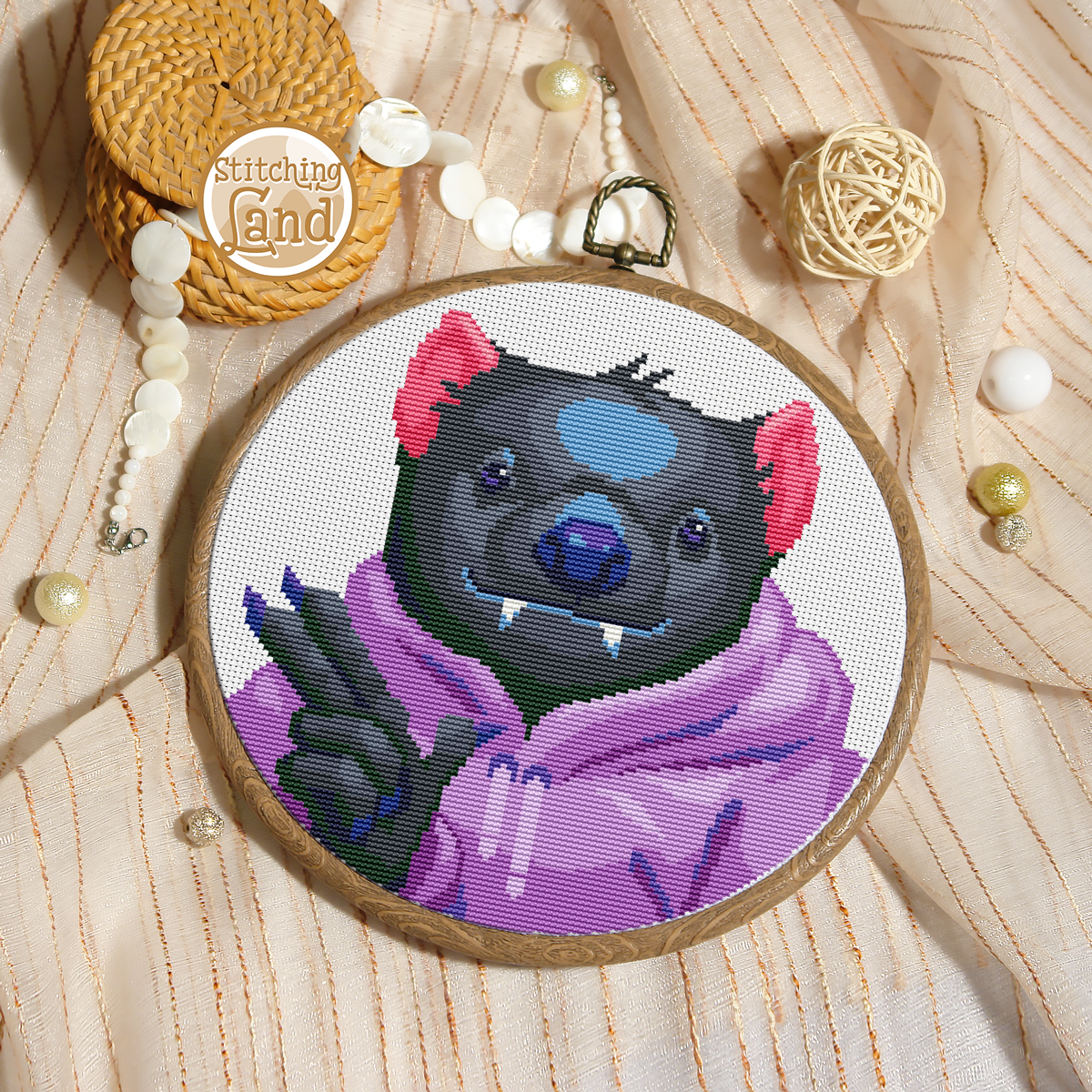 Mr. Tasmanian Devil Cross Stitch Pattern