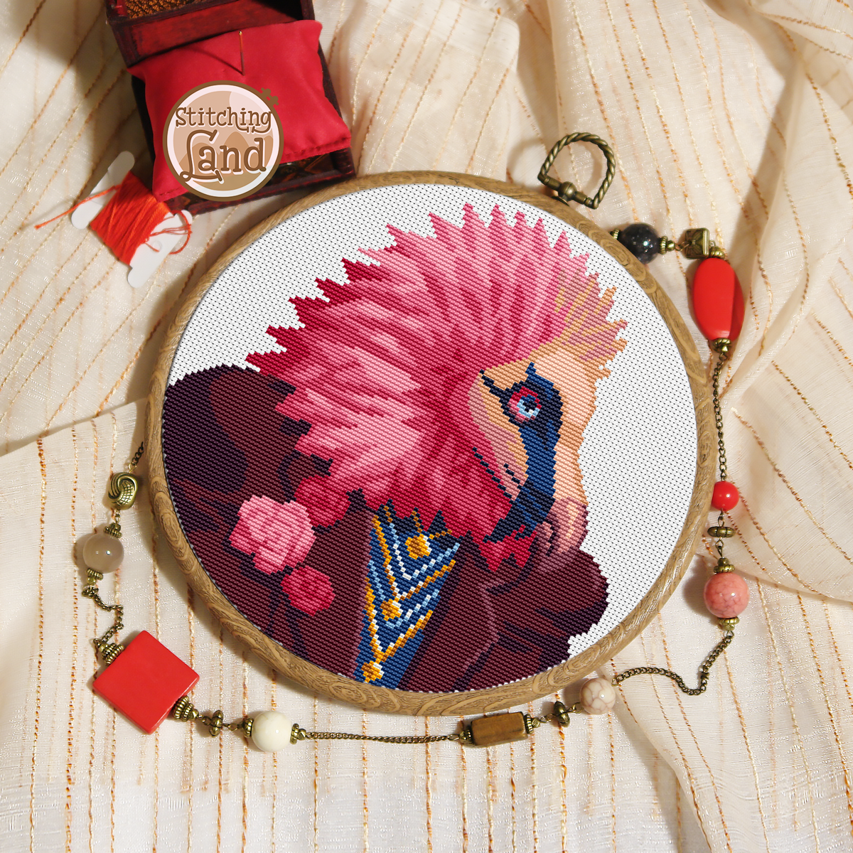 Mrs. Vulture Cross Stitch Pattern