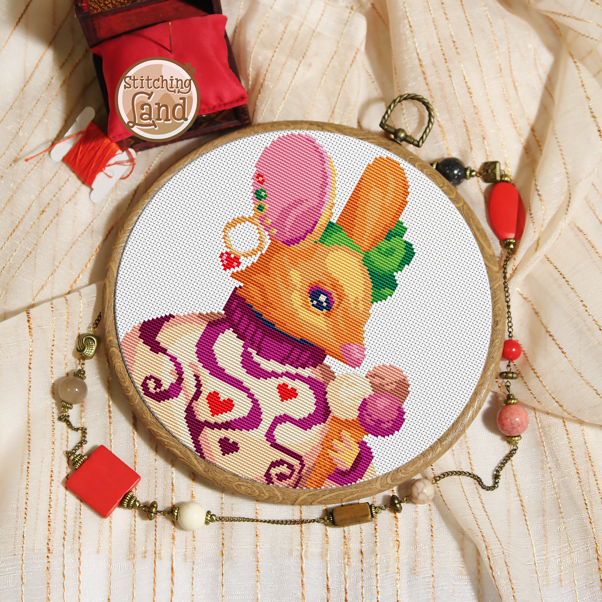 Ms. Jerboa Cross Stitch Pattern