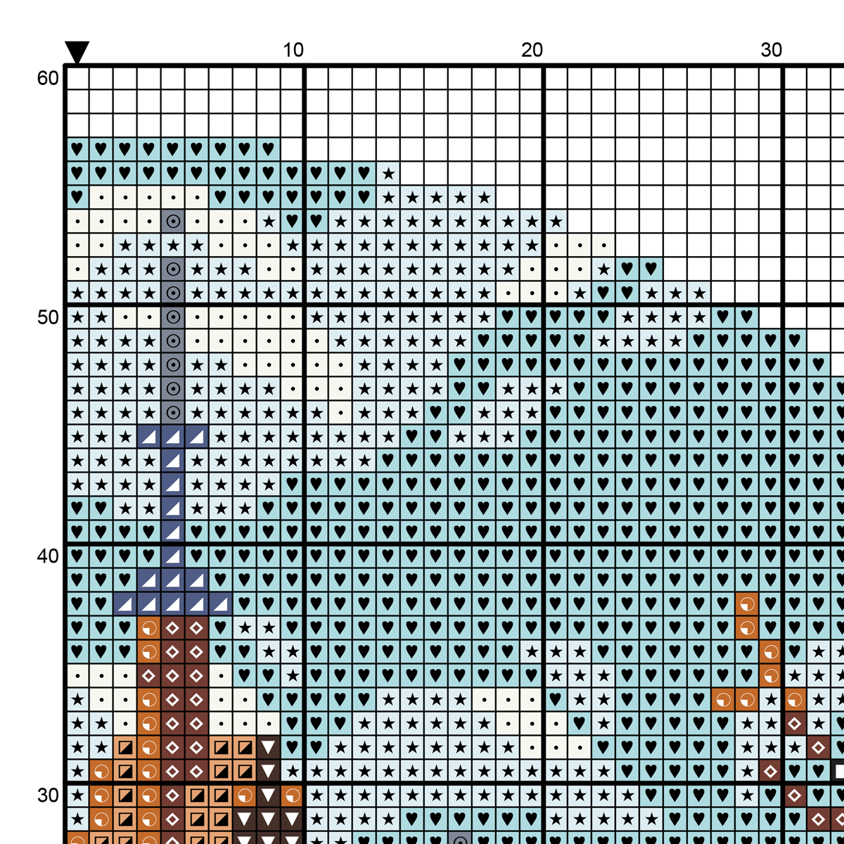 Winter Village III Cross Stitch Pattern