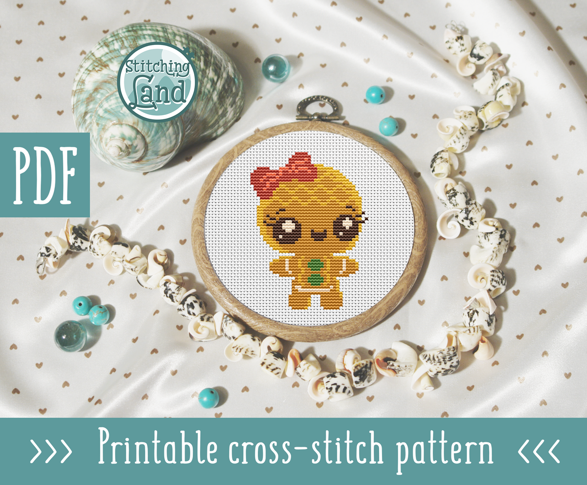 Baby Gingerbread Cross Stitch Pattern