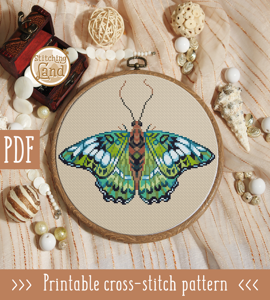 Bright Butterfly VIII Cross Stitch Pattern