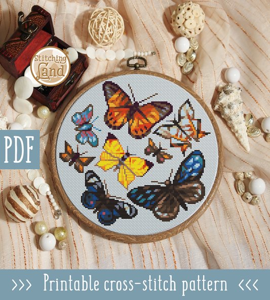 Butterflies Cross Stitch Pattern