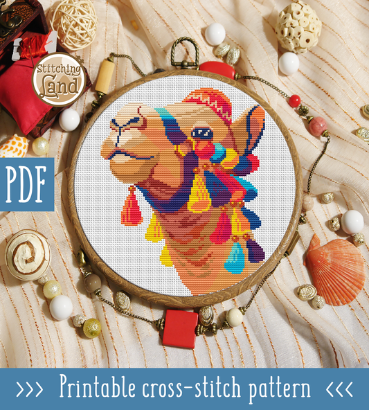 Camel Cross Stitch Pattern