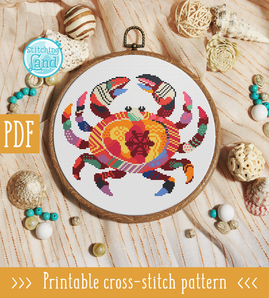 Crab Cross Stitch Pattern