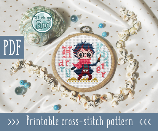 Cute Mage Cross Stitch Pattern