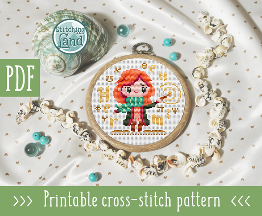 Cute Mage II Cross Stitch Pattern