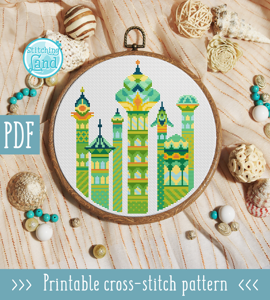 Emerald City Cross Stitch Pattern