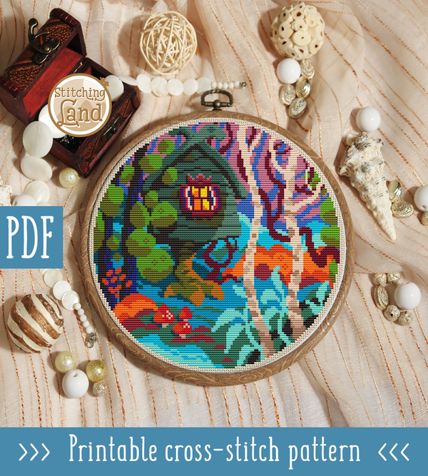 Enchanted Forest Cross Stitch Pattern – Stitchingland