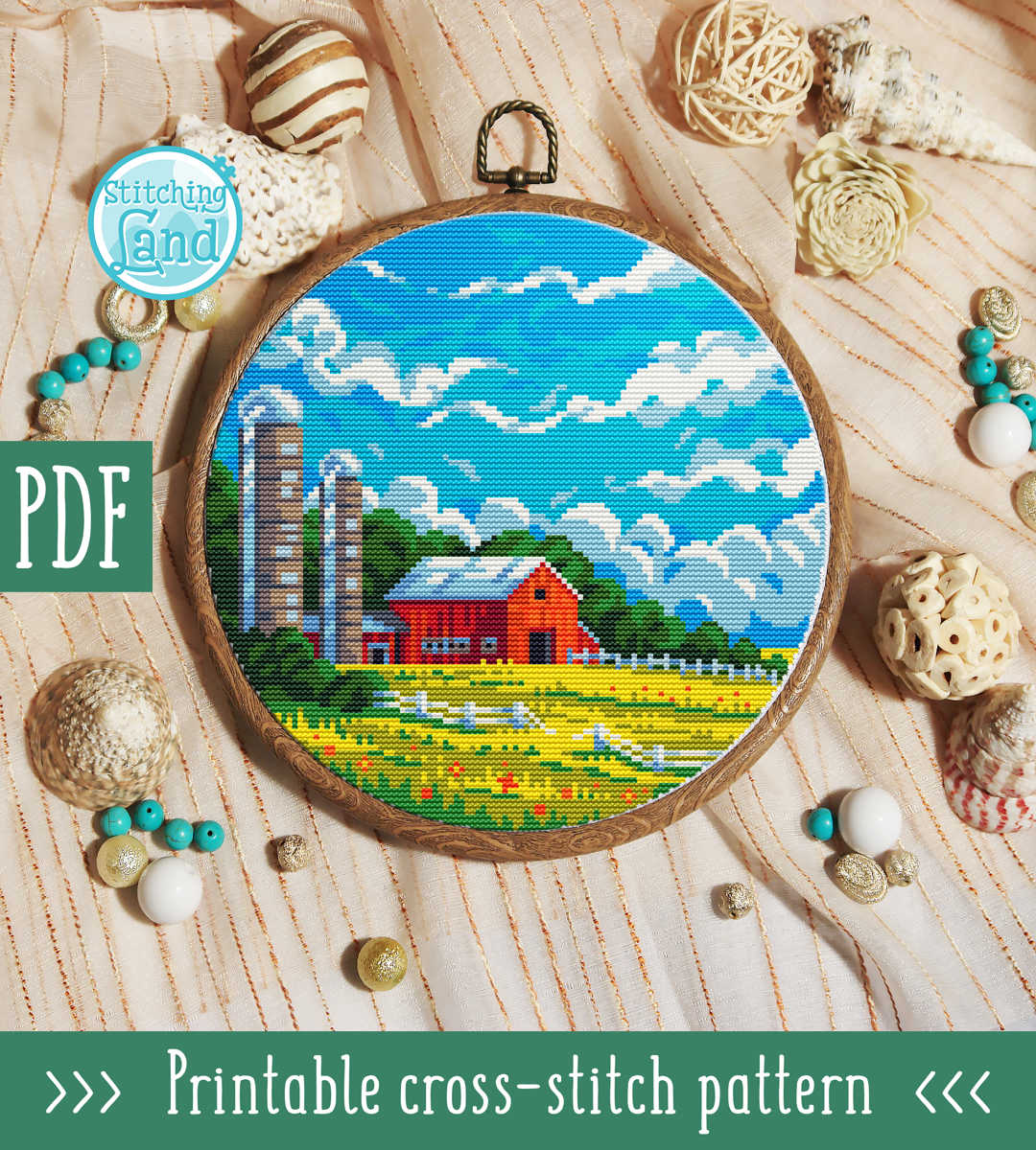 Farm Cross Stitch Pattern