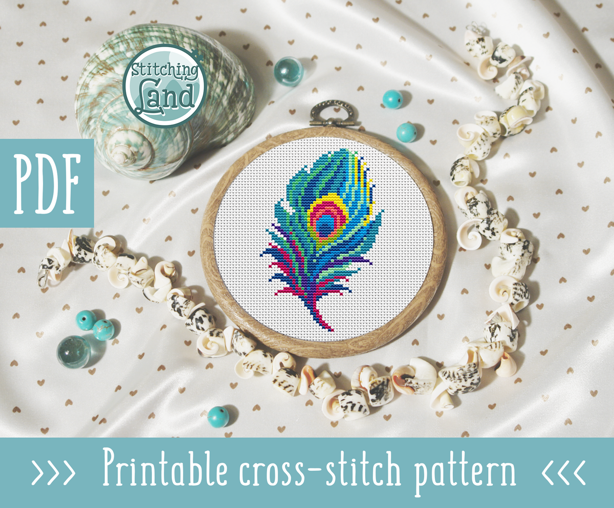 Feather Cross Stitch Pattern