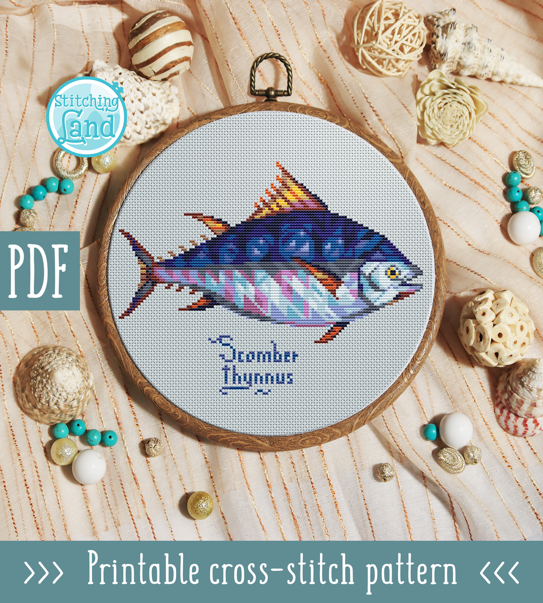 Fish Tuna Cross Stitch Pattern