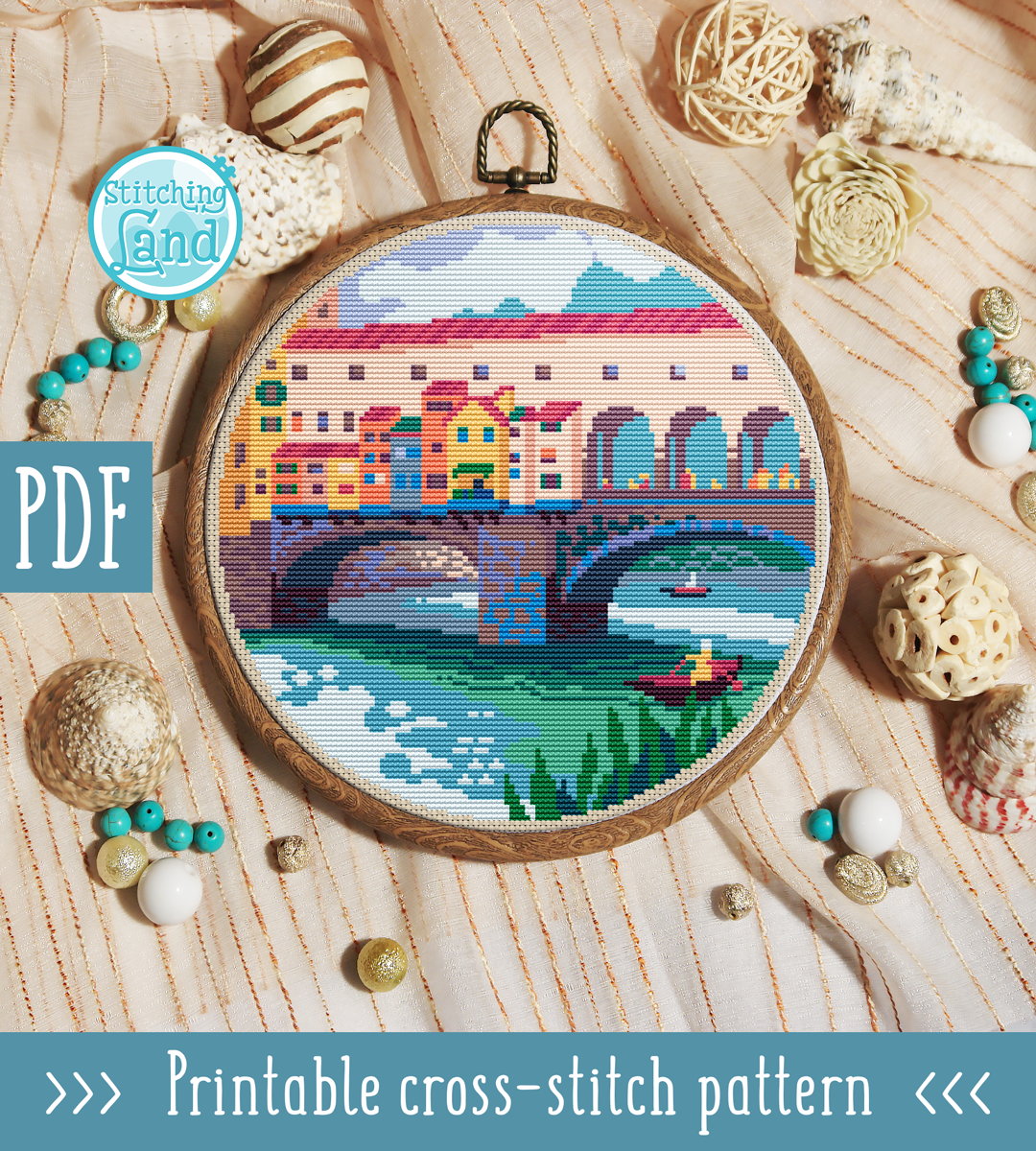 Florentine Bridge Cross Stitch Pattern