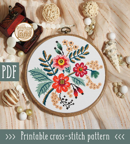 Flowers Cross Stitch Pattern