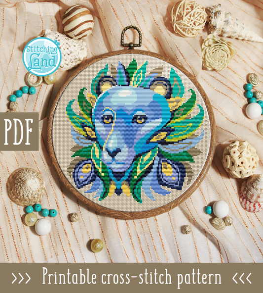 Lion Cross Stitch Pattern