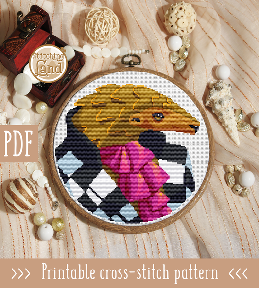 Mr. Armadillo Cross Stitch Pattern