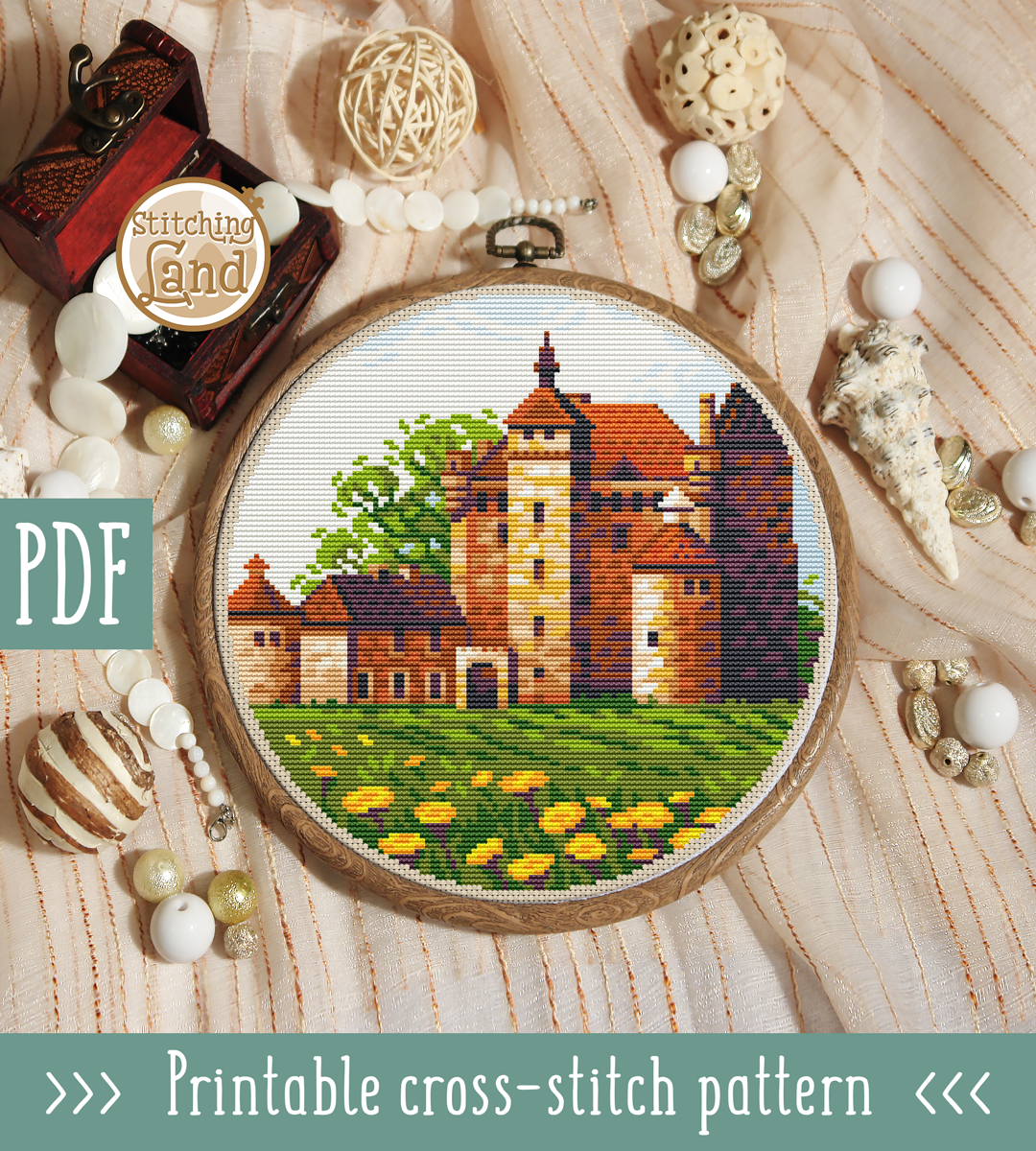 Old Castle Cross Stitch Pattern