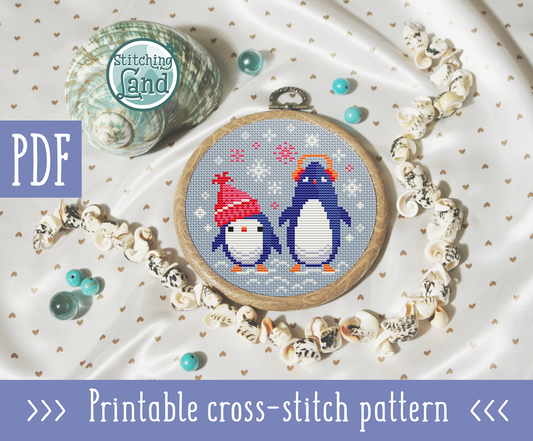 Penguins Cross Stitch Pattern