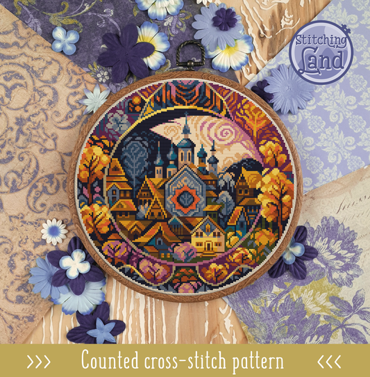Picturesque Town II Cross Stitch Pattern