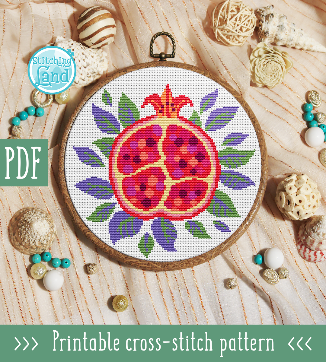 Pomegranate Cross Stitch Pattern