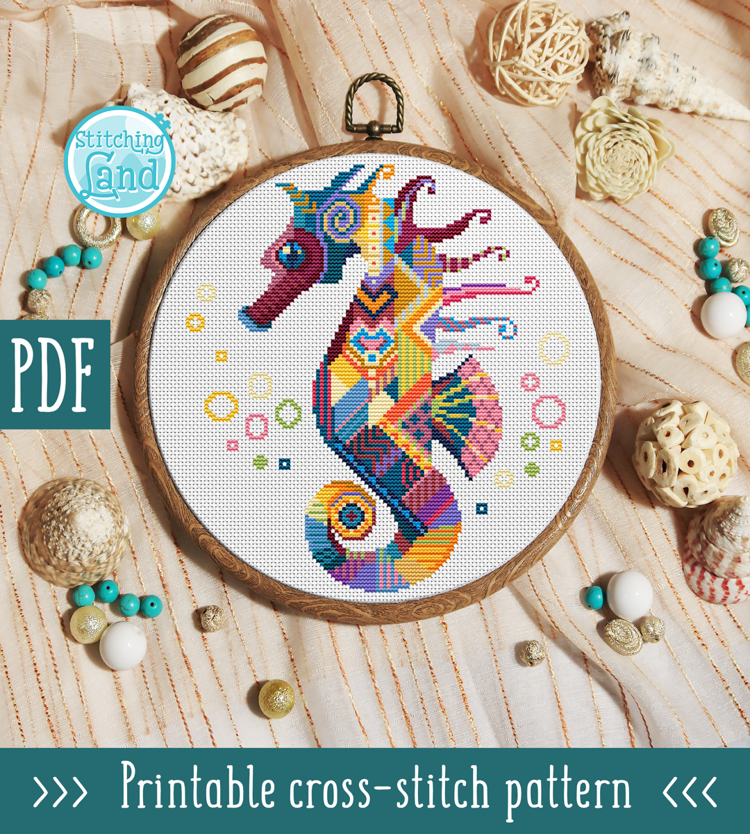 Seahorse II Cross Stitch Pattern