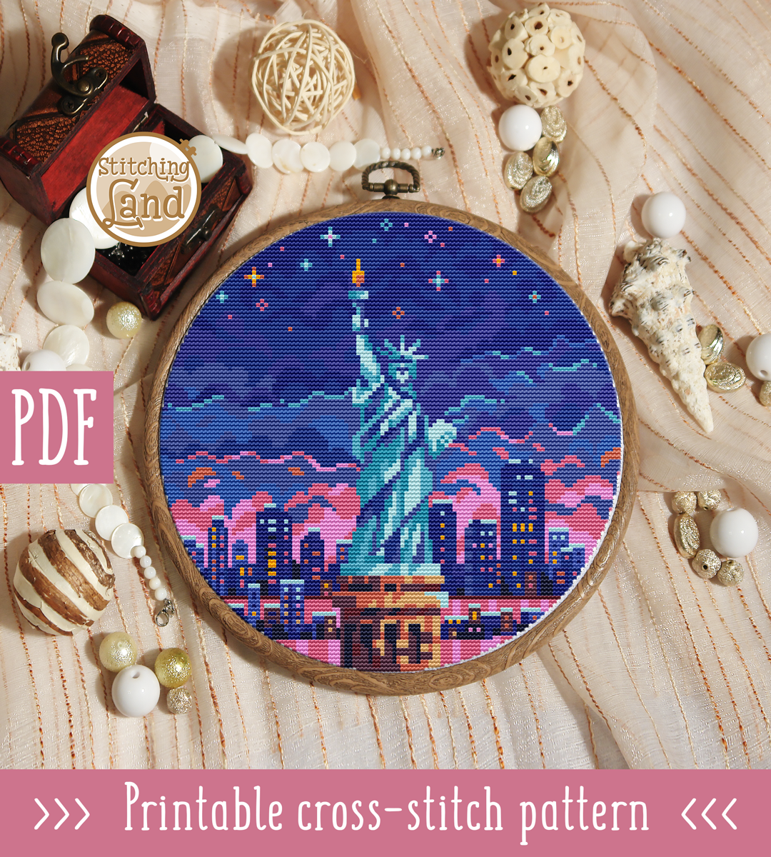 Statue Of Liberty Cross Stitch Pattern