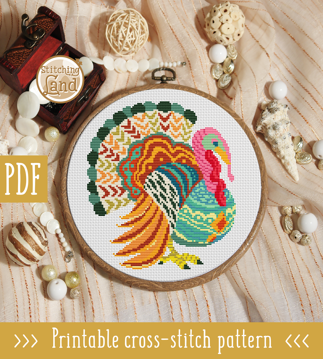 Turkey Cross Stitch Pattern