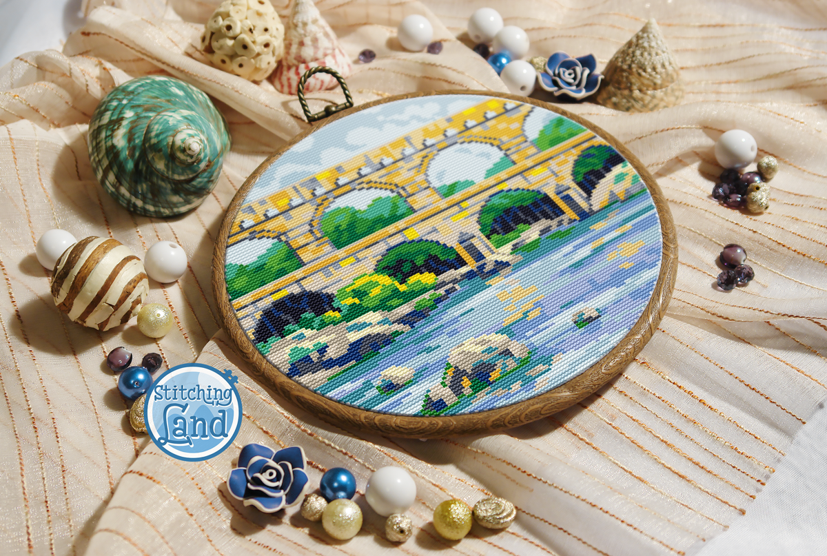 Aqueduct Cross Stitch Pattern