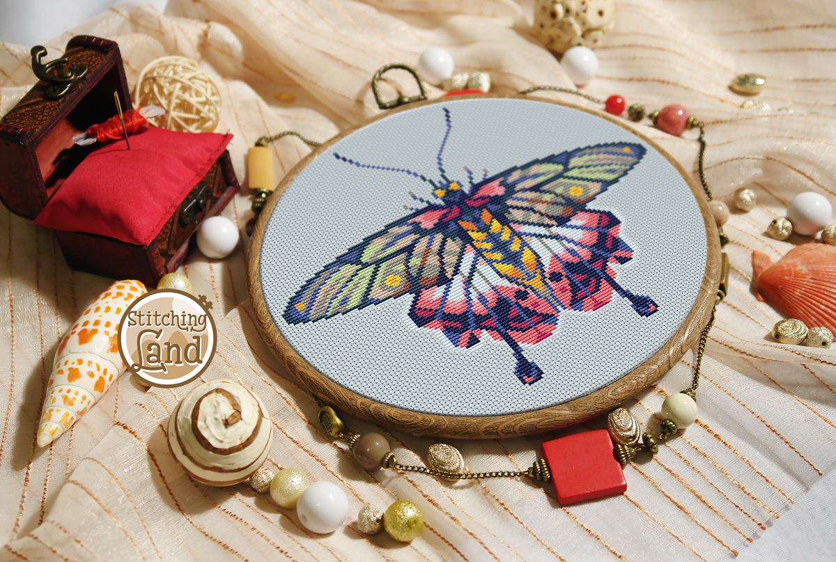 Bright Butterfly IX Cross Stitch Pattern