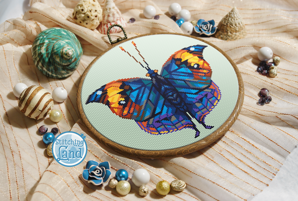 Bright Butterfly VI Cross Stitch Pattern