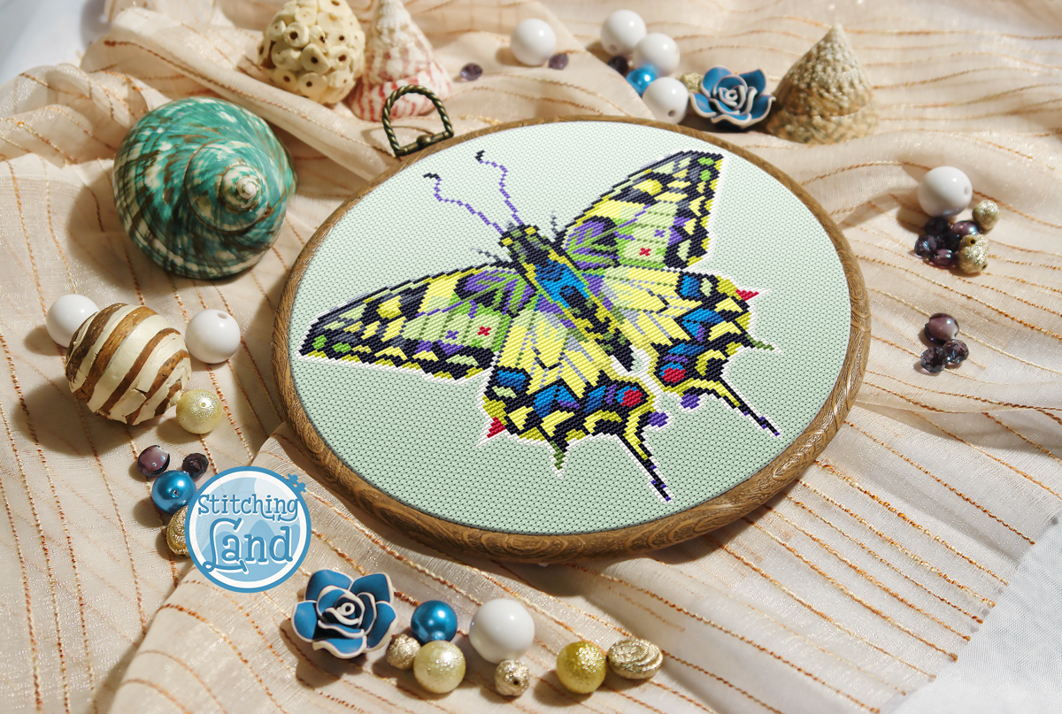 Bright Butterfly VII Cross Stitch Pattern