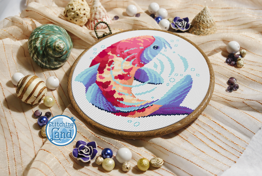 Carp Koi Cross Stitch Pattern