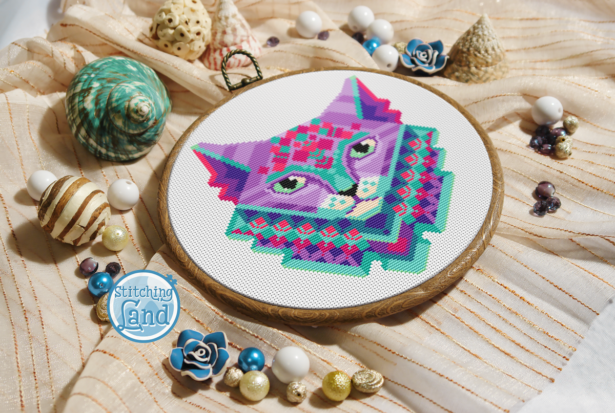 Cat Mandala Cross Stitch Pattern