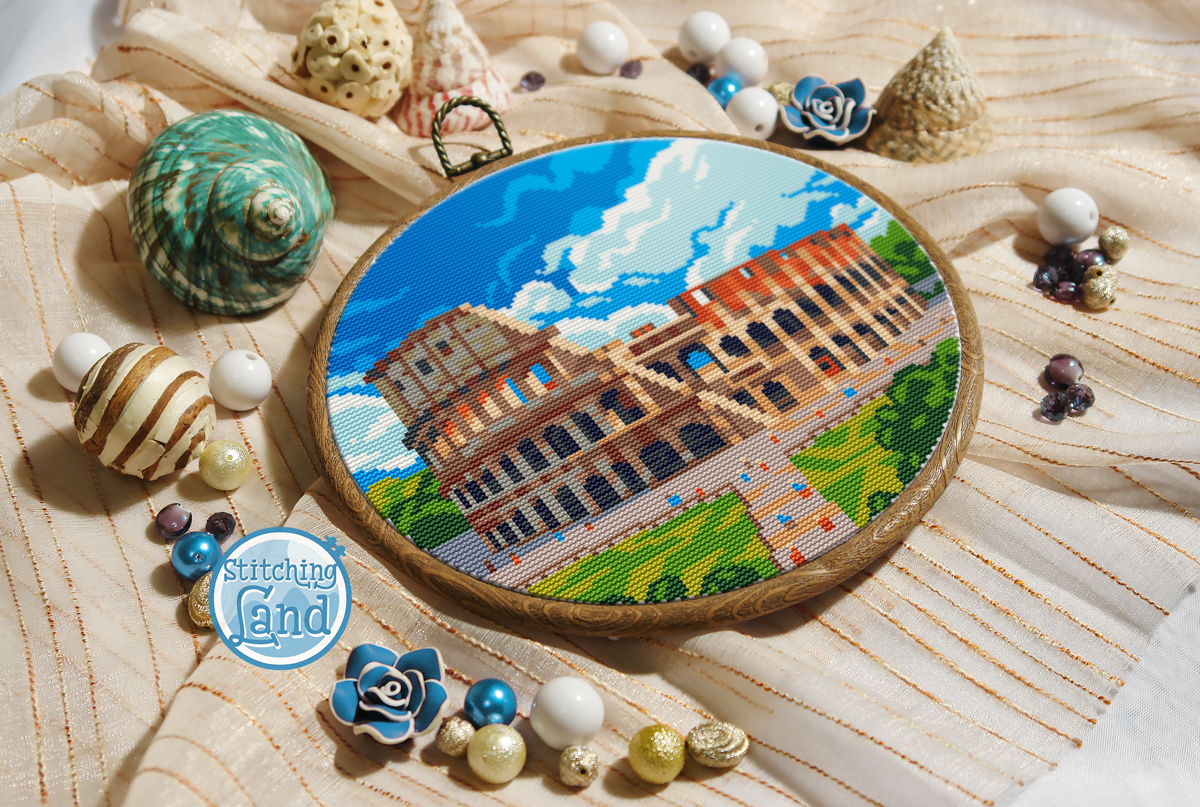 Coliseum Cross Stitch Pattern