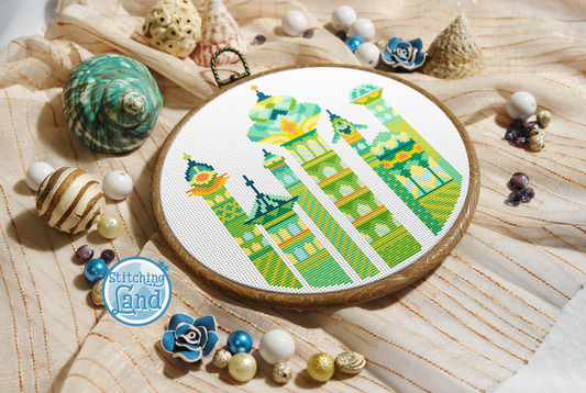 Emerald City Cross Stitch Pattern