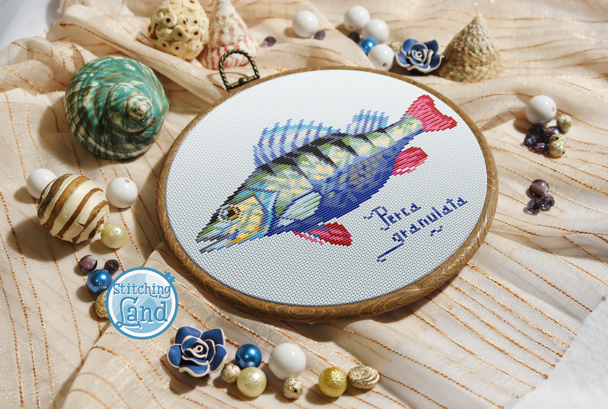 Fish Perch Cross Stitch Pattern