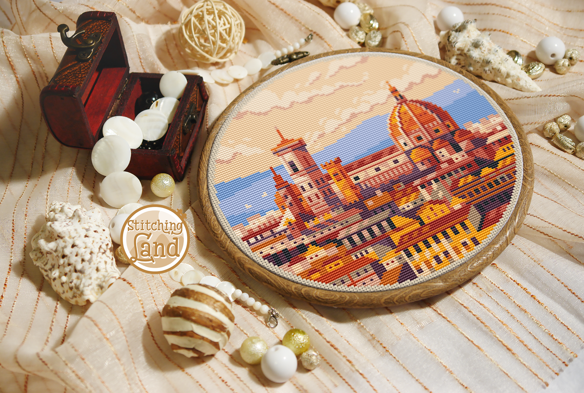 Florence Cathedral Cross Stitch Pattern